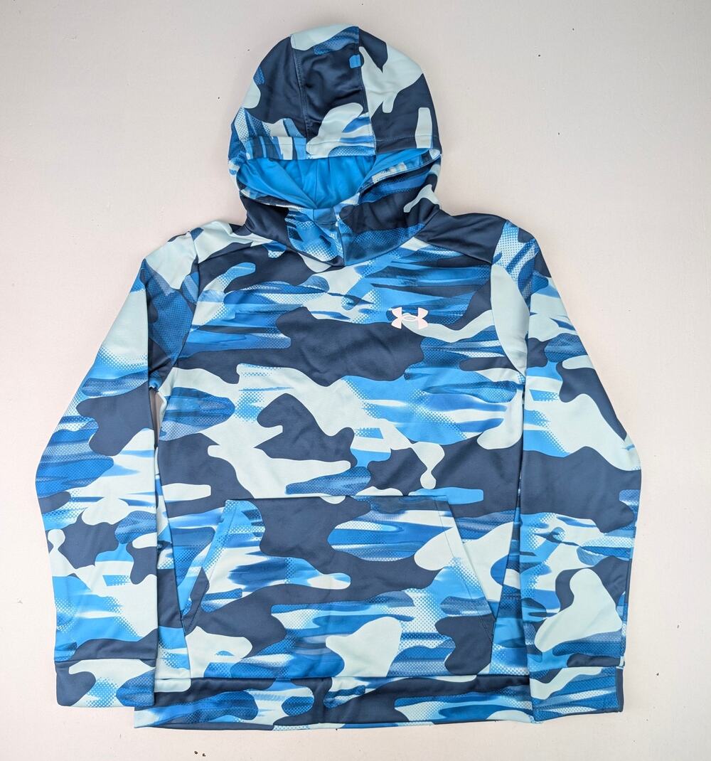 Under Armour Blue Camo Hoodie - Youth Large